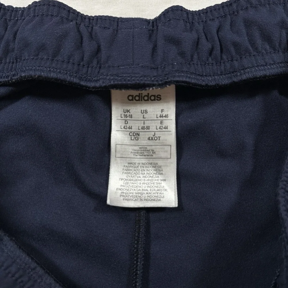 Adidas Sweat Pants The Stripe Logo Elastic Waist Navy‎ Joggers Men's Large
